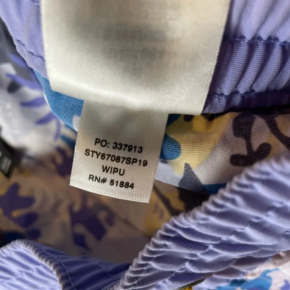 Patagonia Girls Costa Rica Baggies Shorts Purple Yellow Youth Size XXL